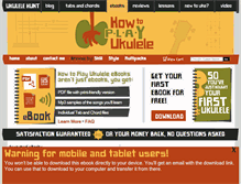 Tablet Screenshot of howtoplayukulele.com